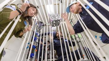 Zoe, Adam, Kelden operating HDD experiment - Flight Campaign 3