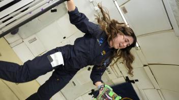 Kylie Cooper operating CubeSat in Zero-G