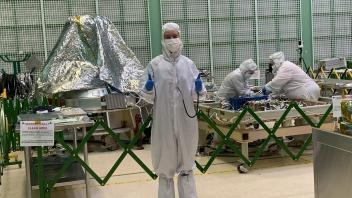 Janine in GSFC Cleanroom
