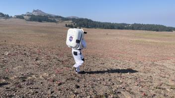 Monica in Analog Spacesuit