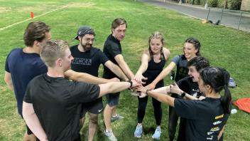 Team huddle for rec sports