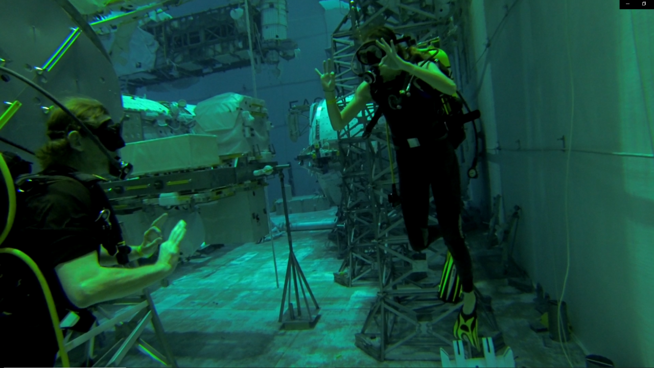 Janine in Neutral Buoyancy Lab