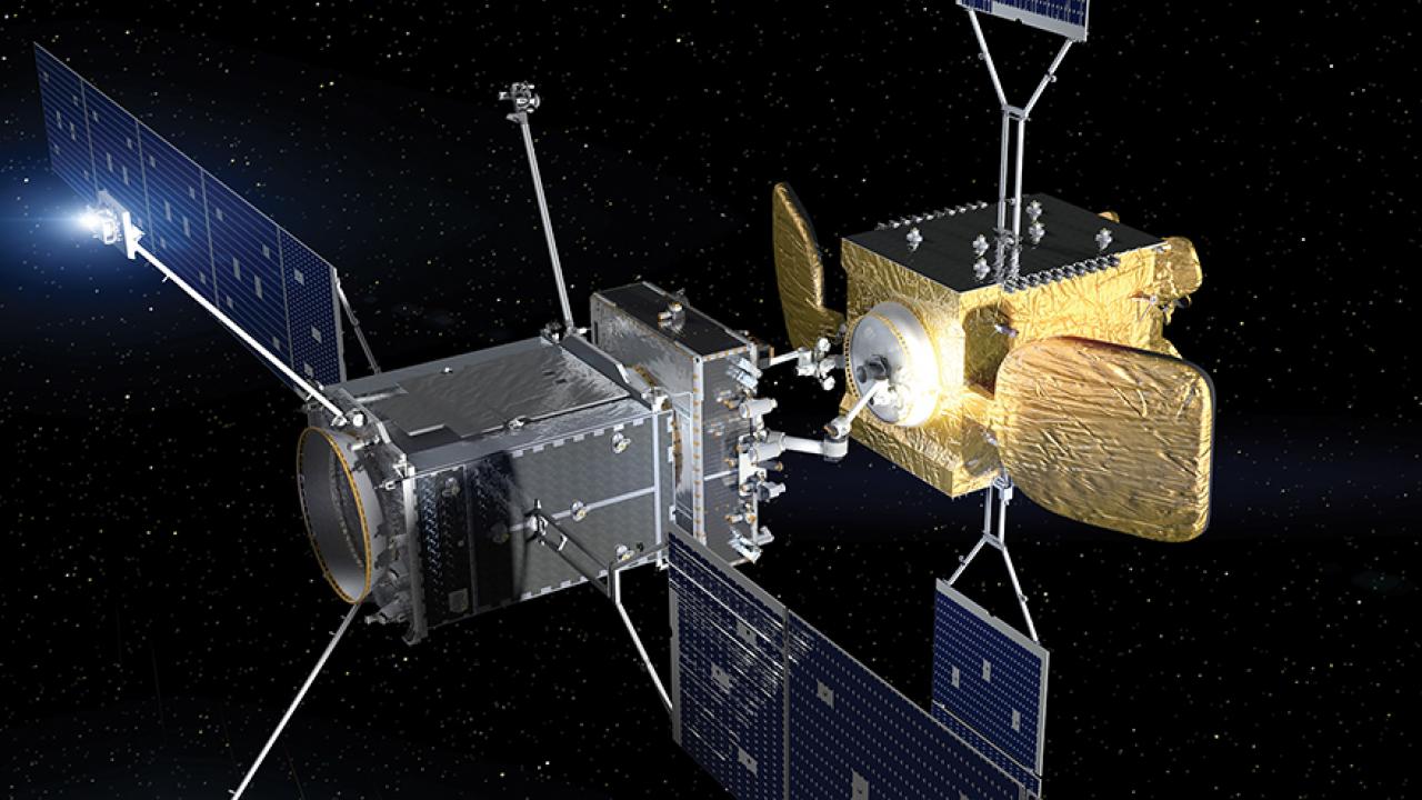 Satellite with Robotic Arm