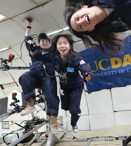 davis students on parabolic flight