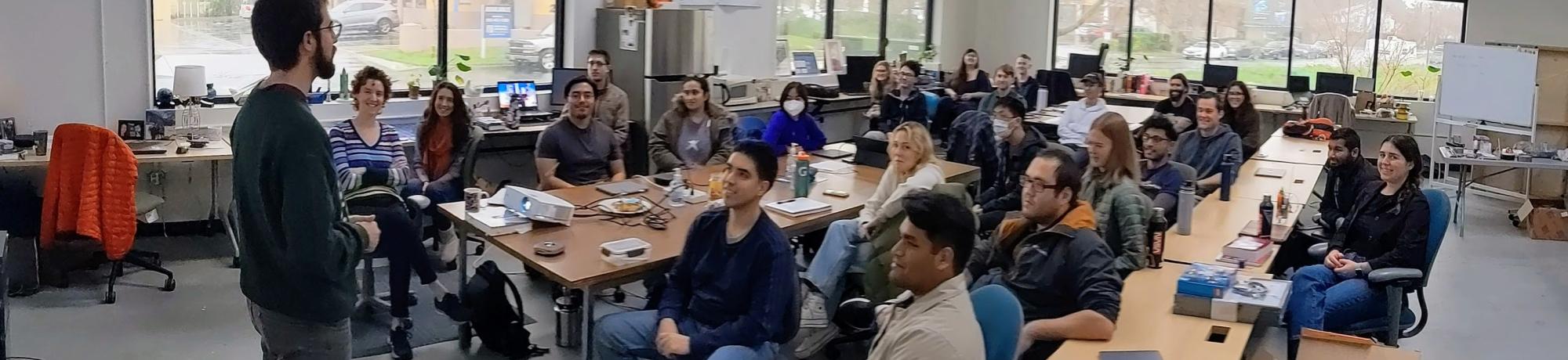 people listening to a lecture